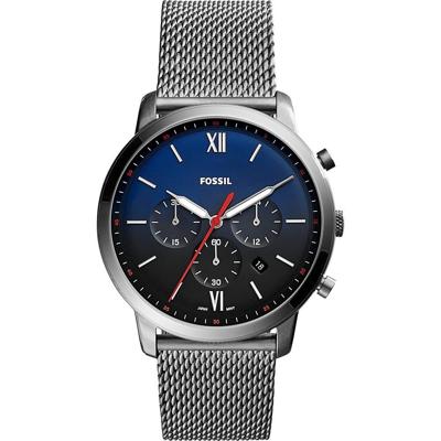 Fossil Heren Neutra FS5383 grijs roestvrij staal Japans chronograaf modehorloge