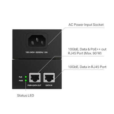 TP-Link Omada POE380S PoE adapter & injector 10 Gigabit Ethernet TP-Link Omada POE380S PoE adapter & injector 10 Gigabit Ethernet