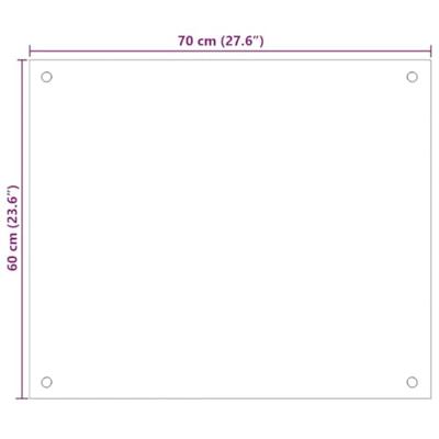 VidaXL Spatschermen keuken 2 st 70x60 cm gehard glas wit VidaXL Spatschermen keuken 2 st 70x60 cm gehard glas wit