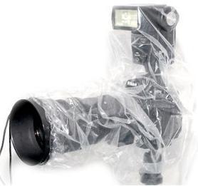 Handige Regenhoes voor DSLR en systeemcamera's - 2 stuks Handige Regenhoes voor DSLR en systeemcamera's - 2 stuks