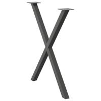 Eettafelpoten 2 st X-vormig 70x(72-73) cm staal antraciet - thumbnail