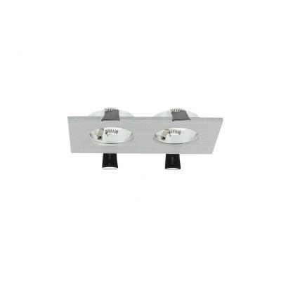 Inbouwspot LED armatuur aluminium 2 voudig warm wit Luzern