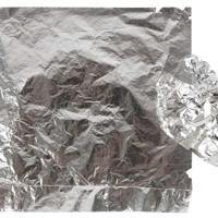 Imitatie bladmetaal, vel 16x16 cm, zilver, 0,625 m2, 25 vel/ 1 doos - thumbnail