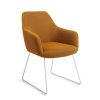 Jesper Home Hiroo eetkamerstoel slide white Groovy Garam - thumbnail