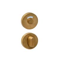 Intersteel WC-sluiting verdekt ø53x10mm met stift 8x8mm - PVD messing getrommeld - thumbnail