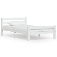 Bedframe massief grenenhout wit 90x200 cm - thumbnail