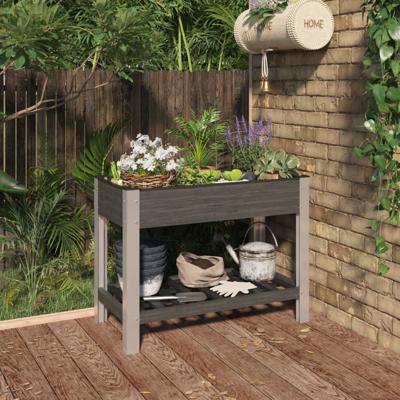 VidaXL Plantenbak verhoogd met schap 100x50x75 cm hkc VidaXL Plantenbak verhoogd met schap 100x50x75 cm hkc