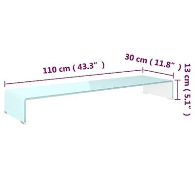 VidaXL Tv-meubel/monitorverhoger 110x30x13 cm glas groen