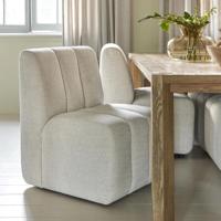 Rivièra Maison Eetkamerstoel 'Dazzle' Rich Tweed, kleur Antique White - thumbnail