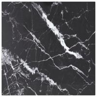 Tafelblad 40x40 cm 6 mm gehard glas met marmeren design zwart - thumbnail