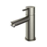 Hotbath Cobber lage wastafelmengkraan met rechte uitloop zonder waste geborsteld nikkel CB003SGN - thumbnail