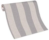 Dutch Wallcoverings Behang Carat Deluxe Streep Beige/Zilver 10077-02 - thumbnail