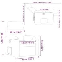 Fauteuil verstelbaar stof donkerbruin - thumbnail