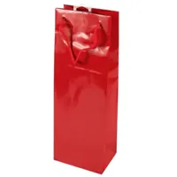 Wijntas met koord rood 36 cm | 144 stuks - thumbnail