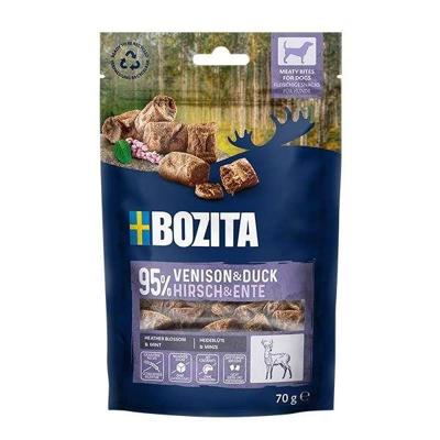 BOZITA Meaty bites Venison and duck - traktatie voor hond - 70g