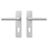 AXA Binnendeurbeslag op schild Curve Klik kruk Milan PC72 Aluminium - thumbnail