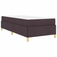 Boxspring bed Anders Donkerbruin en Wit 100 x 200 cm Stof - thumbnail