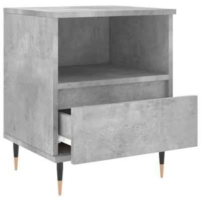 Nachtkastjes 2 st 40x35x50 cm bewerkt hout betongrijs