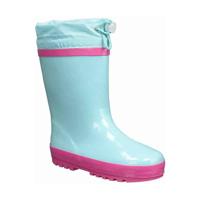 Playshoes regenlaarzen Streep Turquoise Roze-34-35 - thumbnail