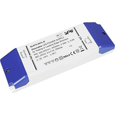 Self Electronics SLD75-24VL-E LED-transformator Constante spanning 75 W 0.5 - 3.1 A 24 V/DC Dimbaar, Geschikt voor meubels, Overbelastingsbescherming 1 stuk(s) Self Electronics SLD75-24VL-E LED-transformator Constante spanning 75 W 0.5 - 3.1 A 24 V/DC Dimbaar, Geschikt voor meubels, Overbelastingsbescherming 1 stuk(s)