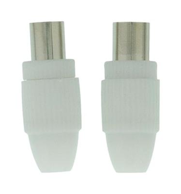 Valueline VLSB40999W Coaxconnector Male + Female Wit - thumbnail