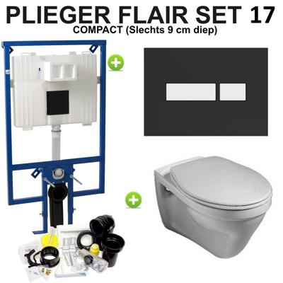 Plieger Flair Compact Saval set17 Zwart/ Wit (meerprijs €30,00)
