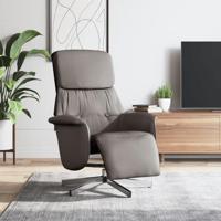 Fauteuil verstelbaar met voetensteun stof taupe - thumbnail