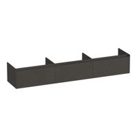 Brauer Embrace - Onderkast - 220 cm - met 3 Softclose Lades Greeploos en 0 cm - Sifon Uitsparingen - Timber Anthracite - thumbnail