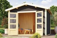 Karibu | Anton Buitensauna Terragrijs | Kachel 9 kW Externe Bediening - thumbnail