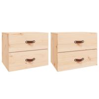 Nachtkastjes 2 st wandgemonteerd 50x36x40 cm - thumbnail