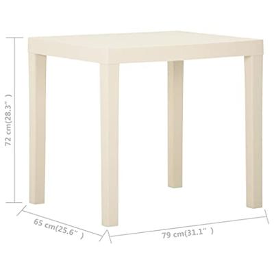 VidaXL Tuintafel 79x65x72 cm kunststof wit VidaXL Tuintafel 79x65x72 cm kunststof wit