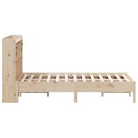 Bed met boekenkast zonder matras massief grenenhout 140x200 cm - thumbnail