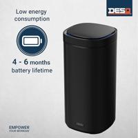 Afvalbak desq sensor 40 liter rvs zwart - thumbnail