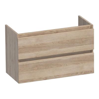 Brauer Joy - Onderkast Ondiep - 80 cm - met 2 Softclose Lades Greeploos en 1 Sifon Uitsparing - Sunlit