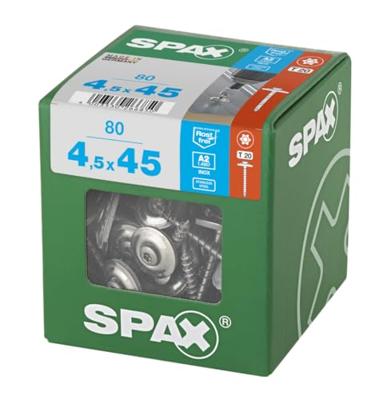 SPAX 4577000450456 Spengler-schroef 4.5 mm 45 mm T-STAR plus RVS A2 80 stuk(s)