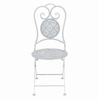 3-delige Bistroset staal grijswit - thumbnail