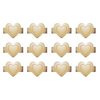We R Makers • charm staples heart gold 12pcs - thumbnail