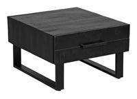 LABEL51 Salontafel 'Santos' Mangohout, 64 x 70cm, kleur Zwart - thumbnail