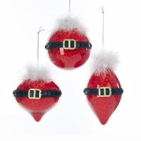 Ornament glas kerstman bal l8 cm Kurt S. Adler - Kurt s adler - thumbnail