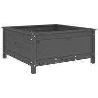VidaXL Plantenbak 82,5x82,5x39 cm massief grenenhout grijs - thumbnail