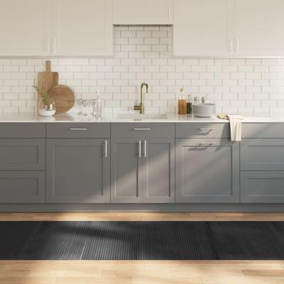 VidaXL Vloerkleed rechthoekig 80x300 cm bamboe grijs