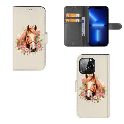 Telefoonhoesje | Met pasjeshouder | voor iPhone 13 Pro Paard
