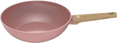 Wok - Geschikt voor alle kookplaten inclusief inductie - ARTHUR MARTIN - AM4944 - Keramische coating - Ø 28 cm - Roze Wok - Geschikt voor alle kookplaten inclusief inductie - ARTHUR MARTIN - AM4944 - Keramische coating - Ø 28 cm - Roze