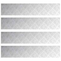 VidaXL Trap tread rechthoekig 4 pcs zilver 100 x 20 cm aluminium - thumbnail