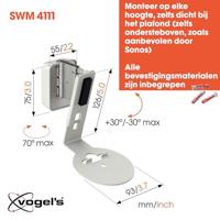 Vogel'S SWM 4111 VOOR SONOS ERA 100 Audio muurbeugel Wit - thumbnail
