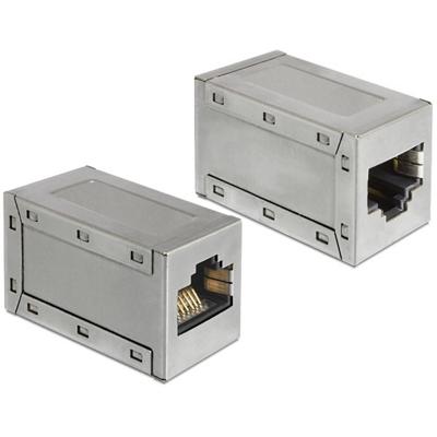 Delock RJ45 Netwerk Adapter [1x RJ45-bus - 1x RJ45-bus] Zilver