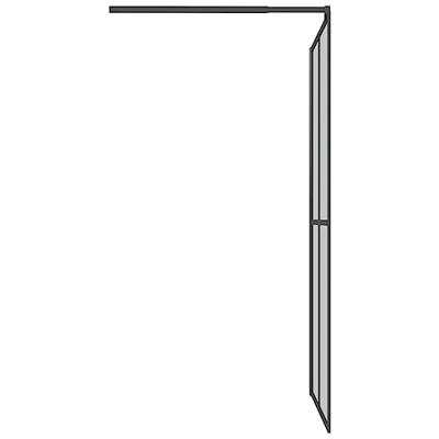 VidaXL Inloopdouchescherm 100x195 cm donker gehard glas - thumbnail