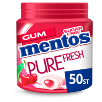 Mentos Gum Pure Fresh Cherry Suikervrij Pot 50 stuks bij Jumbo - thumbnail