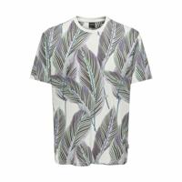Heren-T-Shirt met Korte Mouwen Only & Sons Onskobe Reg Banana Leaf Blauw Wit - Maat: M - thumbnail
