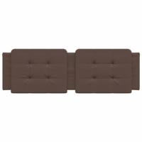 Hoofdbordkussen 160 cm kunstleer bruin - thumbnail